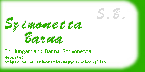 szimonetta barna business card